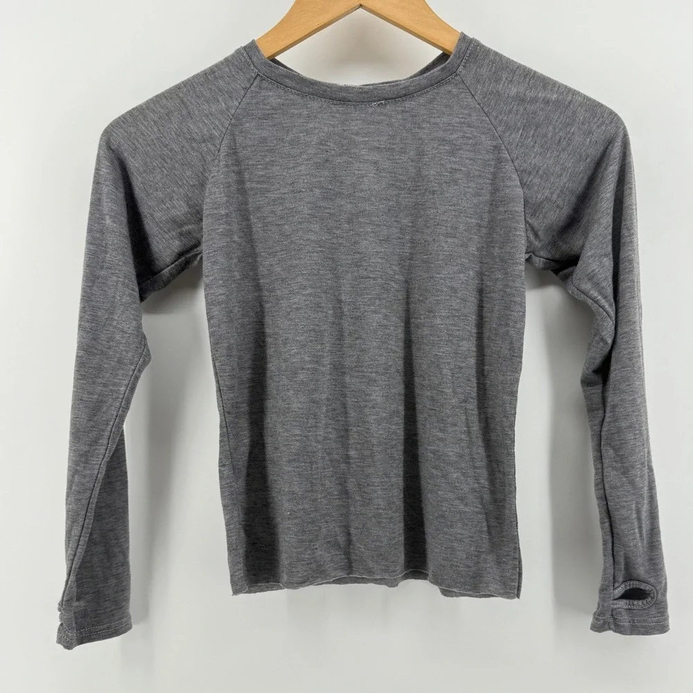Girls Small Gray Cozy Long Sleeve Thumb‎ Hole Top NWT Soft Stretch Casual Tee